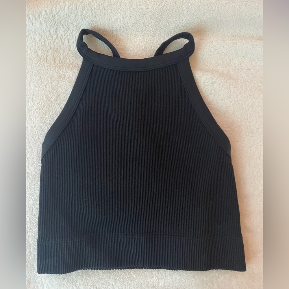 Gilly Hicks Black Ribbed Tank Top